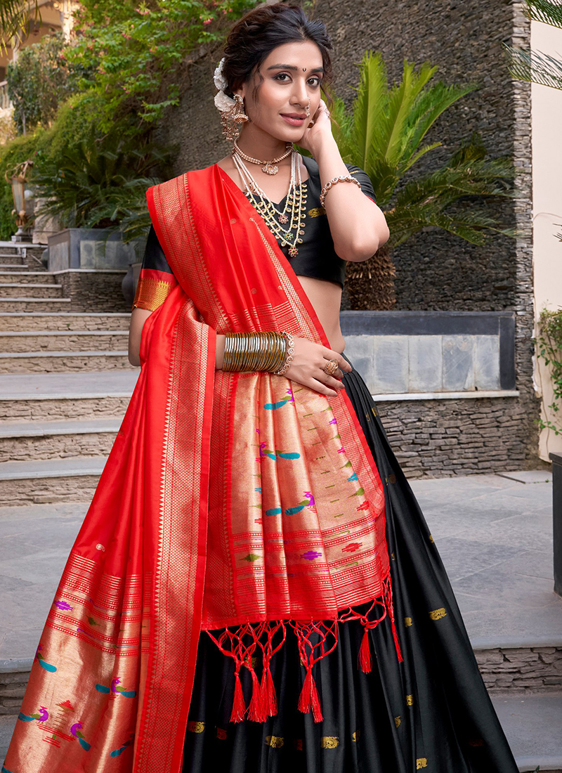 PONGAL SPECIAL POLY COTTON ZARI WEAVING WORKED LEHENGA CHOLI (WDN97) 01 main image 1